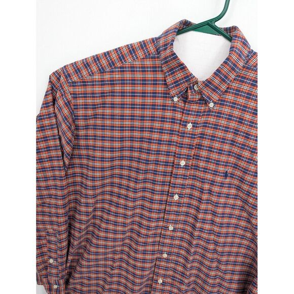 Ralph Lauren Men's Blake Plaid Checked Button Down Long Sleeve Shirt, XL, Pony - Picture 3 of 7